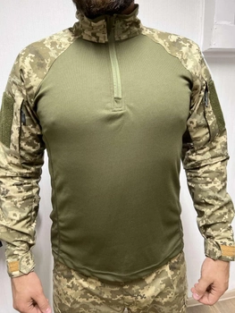 Тактическая кофта рубашка убакс ubacs мужская армейская боевая военная для ВСУ размер 4XL 64-66 цвет пиксель