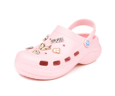Кроксы Fashion 8513-2 розовый с бабочкой (36-40) Розовый 38