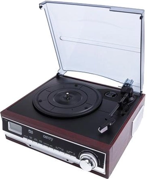 Adler Camry Premium Gramofon audio z napędem paskowym, czarny, chrom, drewno (CR 1113)
