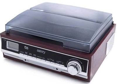 Adler Camry Premium Gramofon audio z napędem paskowym, czarny, chrom, drewno (CR 1113)