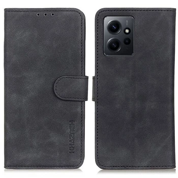 Чехол-книжка с застежкой KHAZNEH Retro Wallet для Xiaomi Redmi Note 12 - Black