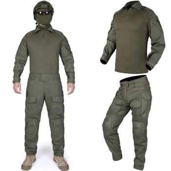 Тактический демисезонный военный коcтюм IDOGEAR G3 Olive Куртка M65 ,Убакс и Штаны с Защитой колен L Олива HWID0026800-1