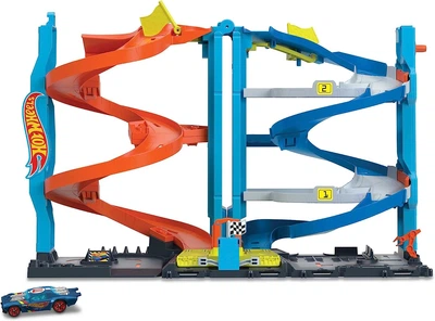 Ігровий набір трек Хот Вілс Супервежа для гонок Hot Wheels City Track Set Race Tower (HKX43)