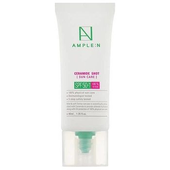 Солнцезащитный крем для лица с керамидами Ample:N Ceramide Shot Sun Care SPF 50+ PA++++ 40 мл