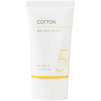 Солнцезащитный крем с бархатным финишем Missha All Around Safe Block Cotton Sun SPF50+ PA++++ 50 мл