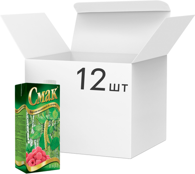 Упаковка соку Смак Березово-малиновий 1 л х 12 шт (4820259370022)