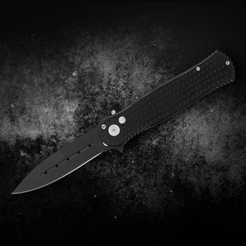 Нож выкидной черный Сталь 440 С KM67