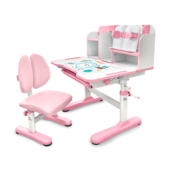 Парта со стулом Evo-kids Panda pink (BD-28 PN)