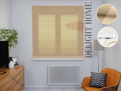 Римська штора система Light I&H Джусі велюр Горіх з нижнім кантом 40*170 см