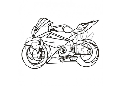 Трафарет для розмальовки кольоровим піском Colorit Машини Мотоцикл А4 Товар для дитячої творчості