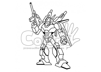 Трафарет для розмальовки кольоровим піском Colorit Машини Роботи А4 Товар для дитячої творчості