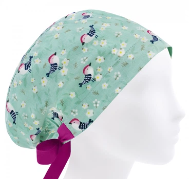 Медицинская шапочка женская HeadwearUniverse универсальная принт Птички