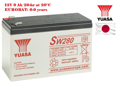 Акумулятор Yuasa SW280 12V 9 Ah EUROBAT 9 years High Rate AGM VRLA Battery (Japan)