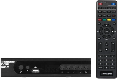 Цифровий тюнер Esperanza Digital DVB-T2 H.265/HEVC EV106P Black (5901299957790)