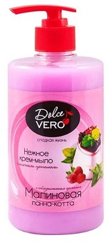 Ніжне крем-мило з молочними протеїнами "Малинова панна-котта" Dolce Vero 500ml (665767-1003718-2)