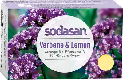 Мило-крем для обличчя з оліями ши та вербени Sodasan Verbena 100g (425739-513046-2)