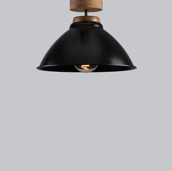 Светильник потолочный Gaff Rocket Black / Black walnut