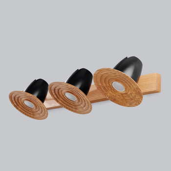 Светильник для зеркала настенный Gaff Orbit Natural wood Черный