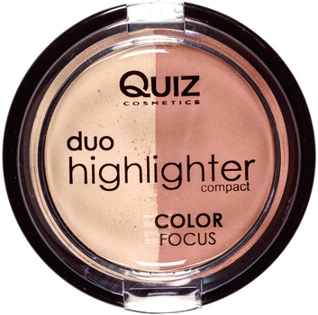 Пудра-хайлайтер двойная Quiz Cosmetics Color Focus Duo Highlighter 20 (12 г) (860511-785729-2)