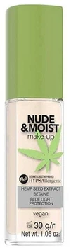 Тональный крем Bell Cosmetics HypoAllergenic Nude & Moist Vegan 01 - Light Beige (30 г) (884060-1075243-2)