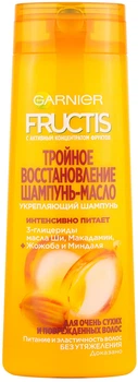 Шампунь-масло для дуже сухого та пошкодженого волосся "Потрійне відновлення" Garnier Fructis 400ml (709481-636702-2)