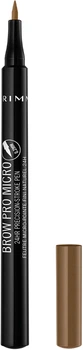 Фломастер для бровей 24-часового действия Rimmel Brow Pro Micro 24hr Precision-Stroke Pen 001 - Blonde (1 мл) (907439-971435-2)