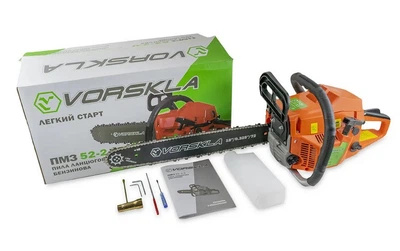 Бензопила VORSKLA ПМЗ 52-2.0 (двигатель 52 см3, 1 шина, 1 цепь)
