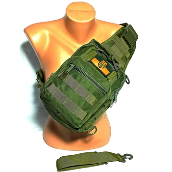 Тактическая сумка нагрудная через плечо Molle 6 л Olive