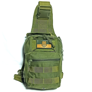 Тактическая сумка нагрудная через плечо Molle 6 л Olive