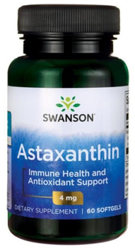 Астаксантин Swanson Astaxanthin 4 мг 60 капсул (SWU730)