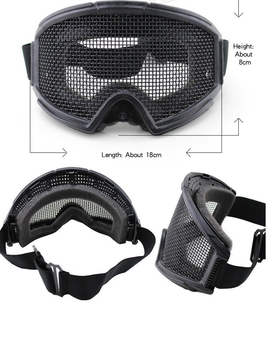 Защитная маска-очки Transformers Foundation плетенка Black (для Airsoft, Страйкбол)