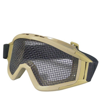 Захисні маска-окуляри Desert Locusts плетенка Tan (для Airsoft, Страйкбол)