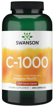 Вітамін C Swanson Vitamin C with Rose Hips 1000 мг 250 капсул (SW106)