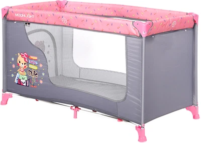 Манеж Lorelli Moonlight 1L Travelling Рожевий (moonlight 1L-pink travelling)