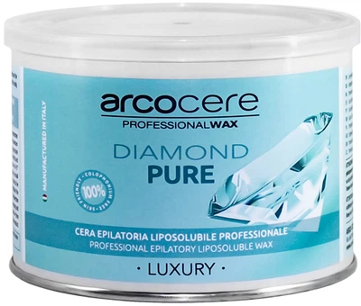 Воск в банке для депиляции Arcocere Diamond Pure 400 мл (8024908052499)