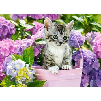 Пазлы Котик в Корзинке 200 элементов