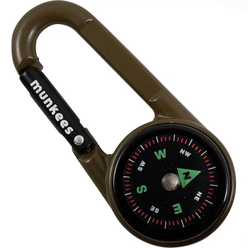 Брелок-компас Munkees Thermometer military brown (3137-MB)