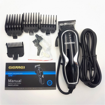 Профессиональная машинки для стрижки волос Gemei GM-817 Pro Черный + Щетка для чистки ножей