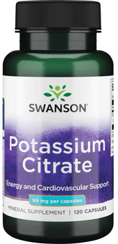 Swanson Cytrynian Potasu 99 mg 120 kapsułek (SWU395)