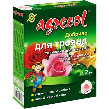 Комплексне мінеральне добриво для троянд Agrecol NPK 16.14.16, 1,2 кг (30211)