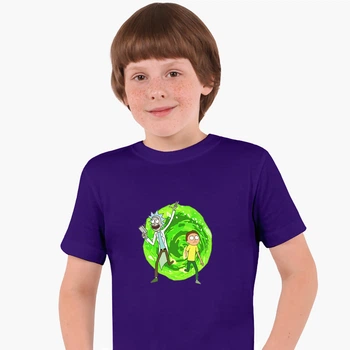 Детская футболка для мальчиков Рик и Морти (Rick and Morty) (25186-1240-24) 158-164 см Хлопок Фиолетовый