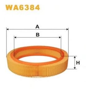 Фильтр воздушный Opel Ascona B, Ascona C, Corsa A, Kadett D, Kadett E, Manta A, Manta Wix Filters (WA6384) WIX Filters (WA6384)
