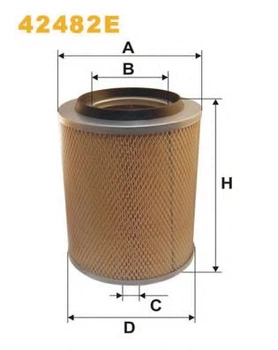 Фильтр воздуха WIX FILTERS 418=42482E WIX Filters (42482E)