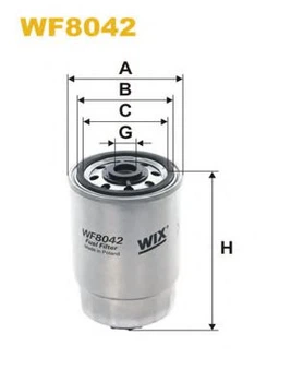 Фильтр топлива WIX FILTERS 837=WF8042 WIX Filters (WF8042)