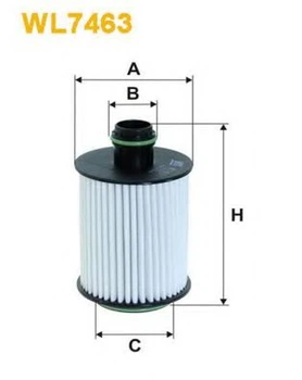 Фильтр масляный Opel Insignia 2.0CDTI Wix Filters (WL7463) WIX Filters (WL7463)