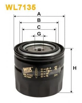 Фильтр масляный Ikarus, Kaessbohrer, Scania, Bomag, Case, Claas, Fendt, Manitou, Massey F Wix Filters (WL7135) WIX Filters (WL7135)