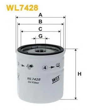 Фильтр масла WIX FILTERS 570/1 = WL7428 WIX Filters (WL7428)