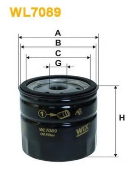 Фільтр оливи Ford Fiesta Courier II, Fiesta IV (96-02), Focus, P100 Pick-Up, Tourneo, Wix Filters (WL7089) WIX Filters (WL7089)