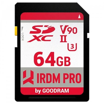 Карта памяти SD GoodRAM IRP-S9B0-0640R11 Secure Digital 64Гб IRDM PRO SDXC V90 UHS-II U3 Retail