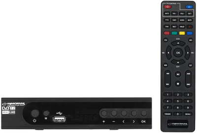 Цифровой тюнер Esperanza Digital DVB-T2 H.265/HEVC EV106P Black (5901299957790)